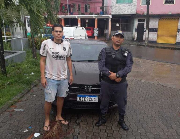Carro roubado é recuperado pela Polícia Militar do Amazonas na zona leste